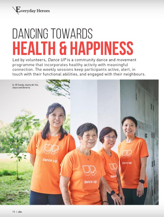 Image of Dance UP Aha article. Click to view it in PDF